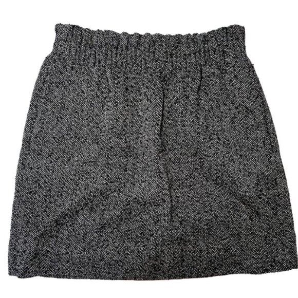 J. CREW FACTORY Wool Blend Herringbone Elastic Waist Sidewalk Skirt Size 2 - Picture 3 of 15